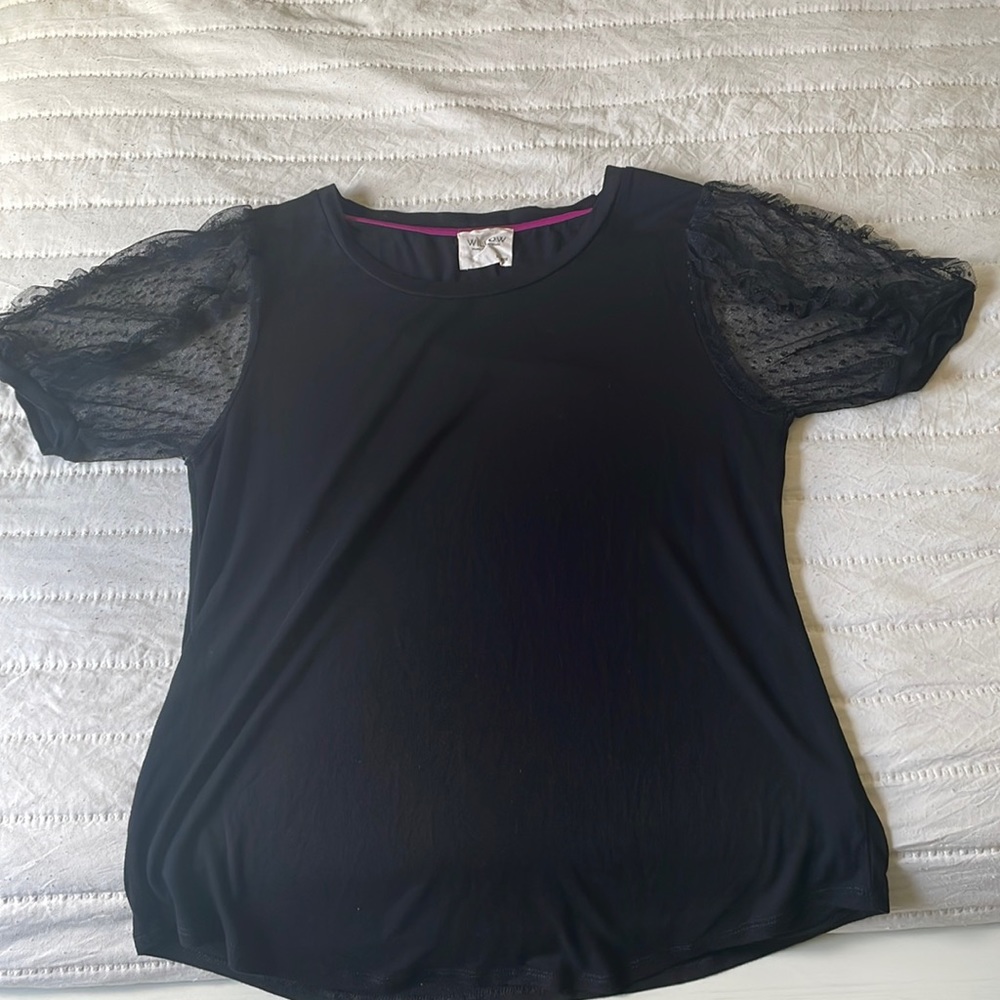 Willow Young Contemporary black lace blouse